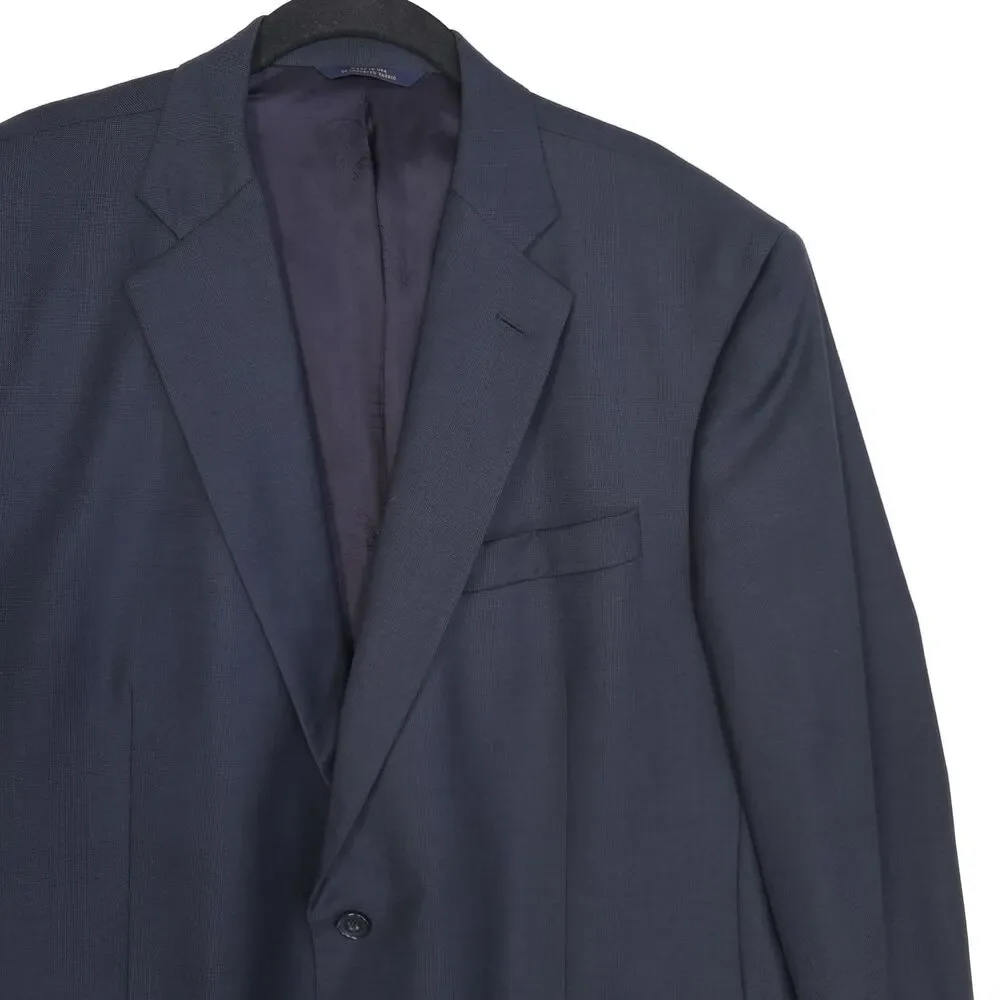 BROOKS‎ BROTHERS 1818 Saxon Wool Blazer 44R Navy Madison Jacket USA Union Made